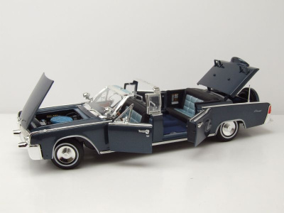 Lincoln X-100 Kennedy Car 1961 blau metallic Modellauto 1:24 Lucky Die Cast