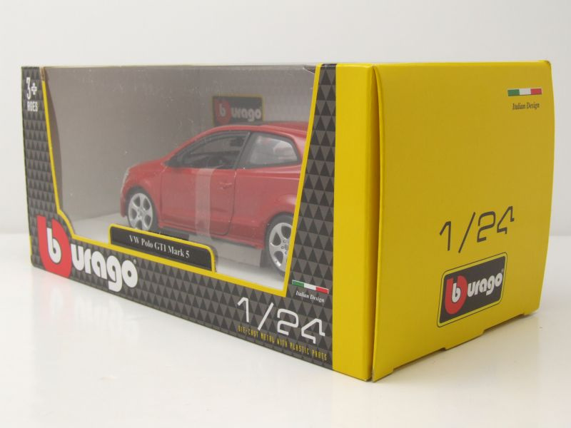 VW Polo 5 GTI 2014 rot Modellauto 1:24 Burago