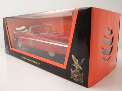 Chevrolet Impala Convertible 1959 rot Modellauto 1:18 Lucky Die Cast