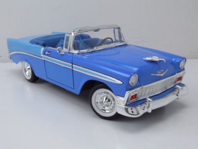 Chevrolet Bel Air Convertible 1956 blau metallic hellblau Modellauto 1:18 Lucky Die Cast