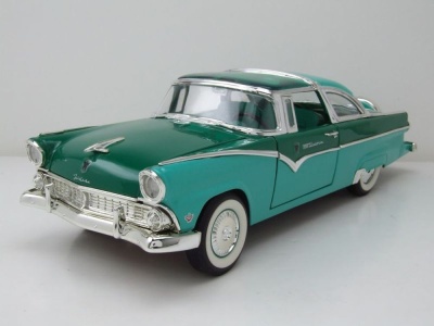 Ford Crown Victoria 1955 türkis dunkelgrün Modellauto 1:18 Lucky Die Cast