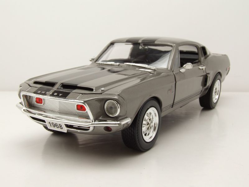 Ford Shelby Mustang GT 500KR 1968 silbergrau Modellauto 1:18 Lucky Die Cast