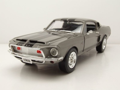 Ford Shelby Mustang GT 500KR 1968 silbergrau Modellauto...