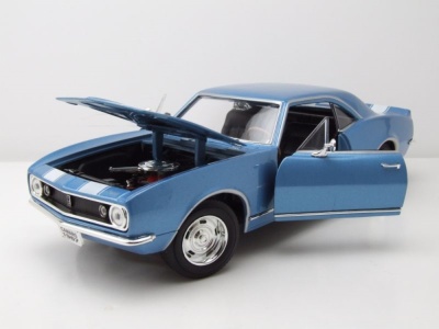 Chevrolet Camaro Z/28 1967 blau metallic weiß Modellauto 1:18 Lucky Die Cast