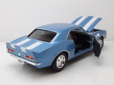 Chevrolet Camaro Z/28 1967 blau metallic weiß Modellauto 1:18 Lucky Die Cast
