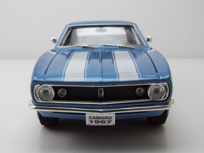 Chevrolet Camaro Z/28 1967 blau metallic weiß Modellauto 1:18 Lucky Die Cast