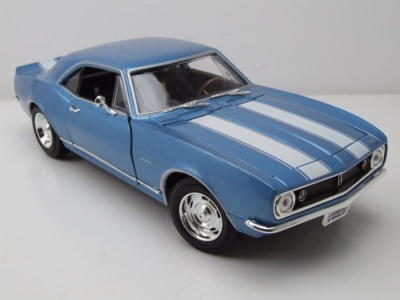 Chevrolet Camaro Z/28 1967 blau metallic weiß Modellauto 1:18 Lucky Die Cast