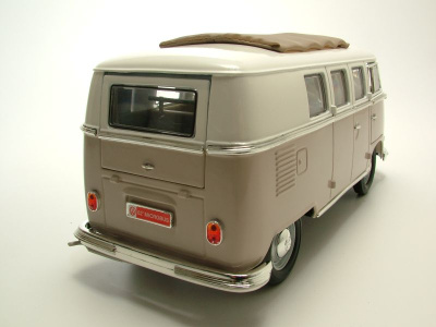 VW T1 Microbus 1962 beige weiß Modellauto 1:18 Lucky Die Cast