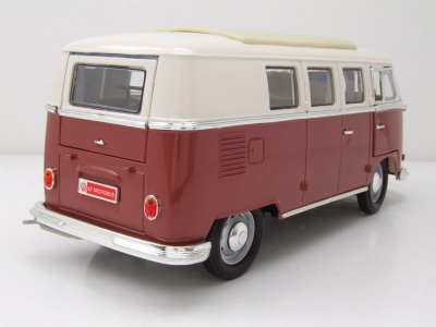 VW T1 Microbus 1962 rot/weiß Modellauto 1:18 Lucky Die Cast