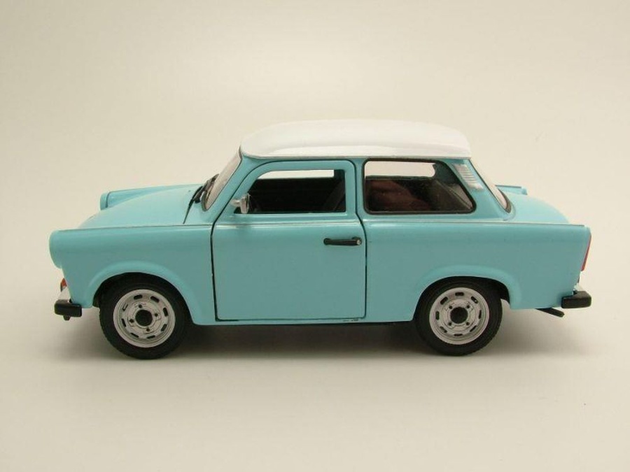 Welly Trabant 601 Limousine Modellauto – Blau/weiß, Mit Rückzugsmotor, Ca. 1/43