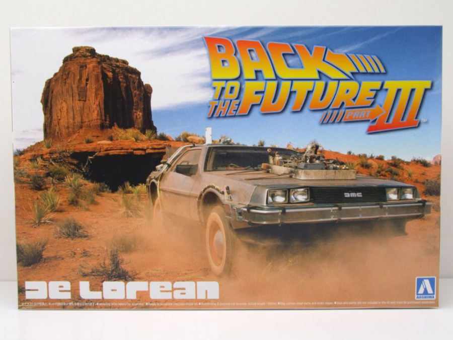 DeLorean Zurück in die Zukunft 3 Kunststoffbausatz Modellauto 1:24 Aoshima