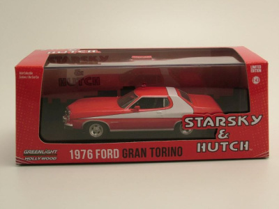 Ford Gran Torino 1976 rot weiß Starsky & Hutch Modellauto 1:43 Greenlight Collectibles