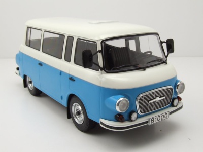 Barkas B 1000 1965 blau weiß Modellauto 1:18 MCG