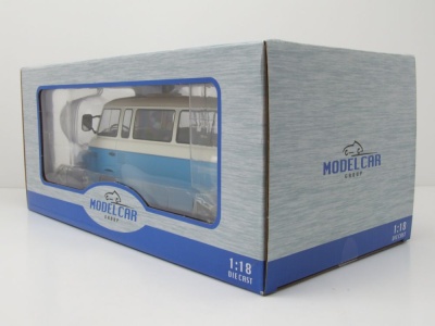 Barkas B 1000 1965 blau weiß Modellauto 1:18 MCG