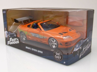 Toyota Supra 1995 orange Brian Fast & Furious Modellauto 1:24 Jada Toys