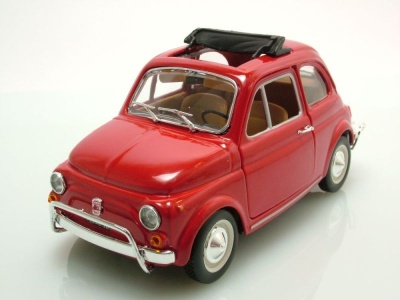 Fiat 500 L 1968 rot Modellauto 1:24 Bburago