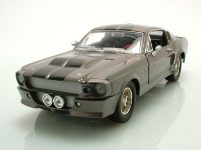 Ford Shelby Mustang GT 500 1967 grau metallic Eleanor Modellauto 1:24 Greenlight Collectibles