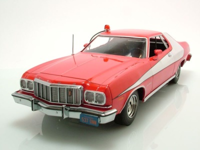 Ford Gran Torino 1976 rot weiß Starsky & Hutch Modellauto 1:18 Greenlight Collectibles