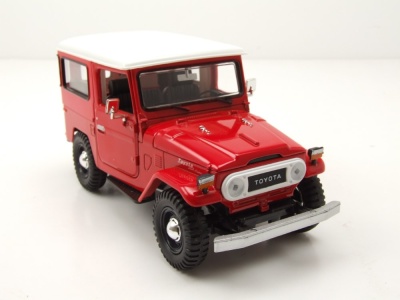 Toyota FJ40 Land Cruiser 1974 rot weiß Modellauto 1:24 Motormax
