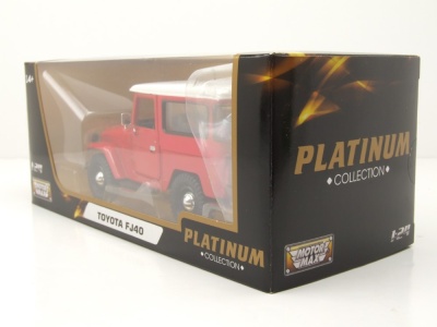 Toyota FJ40 Land Cruiser 1974 rot weiß Modellauto 1:24 Motormax