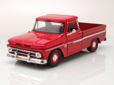 Chevrolet C-10 Fleetside Pick Up 1966 rot Modellauto 1:24...