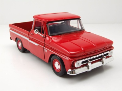 Chevrolet C-10 Fleetside Pick Up 1966 rot Modellauto 1:24 Motormax