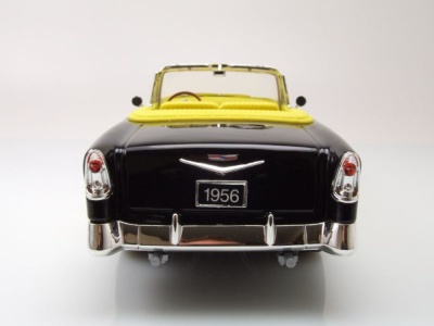 Chevrolet Bel Air Convertible 1956 gelb metallic schwarz Modellauto 1:18 Lucky Die Cast