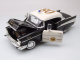 Chevrolet Bel Air Hardtop 1957 Police schwarz weiß Modellauto 1:18 Lucky Die Cast