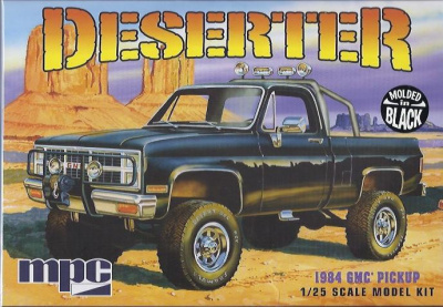 GMC Pick Up Truck Deserter 1984 schwarz Kunststoffbausatz...