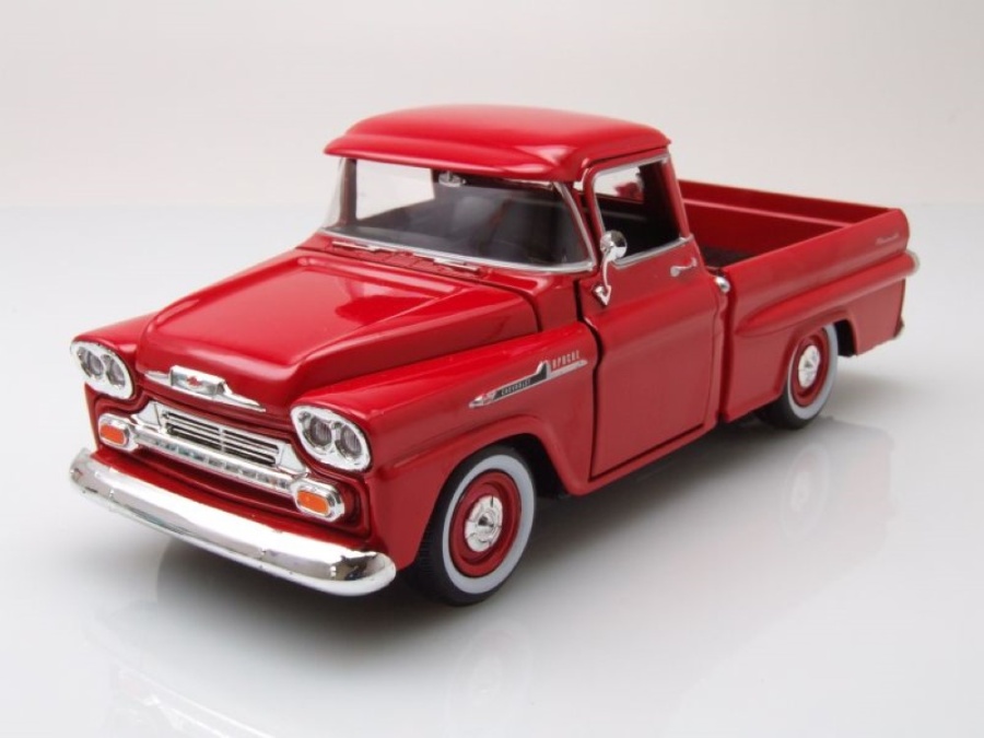 Chevrolet Apache Fleetside Pick Up 1958 rot Modellauto 1:24 Motormax