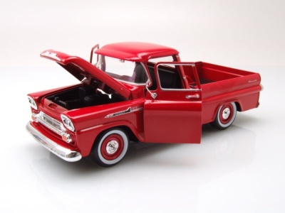 Chevrolet Apache Fleetside Pick Up 1958 rot Modellauto 1:24 Motormax