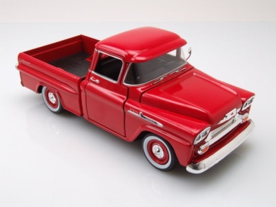 Chevrolet Apache Fleetside Pick Up 1958 rot Modellauto 1:24 Motormax