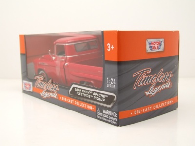 Chevrolet Apache Fleetside Pick Up 1958 rot Modellauto 1:24 Motormax