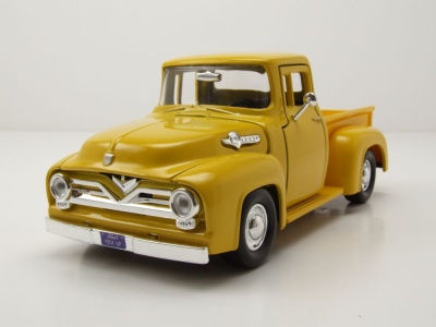 Ford F-100 Pick Up 1955 gelb Modellauto 1:24 Motormax