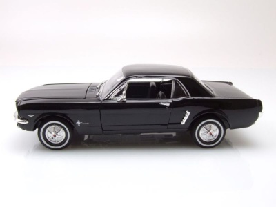 Ford Mustang Coupe 1964 1/2 schwarz Modellauto 1:24 Welly