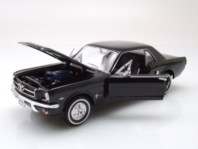 Ford Mustang Coupe 1964 1/2 schwarz Modellauto 1:24 Welly