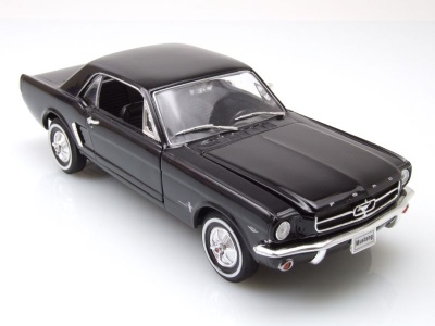 Ford Mustang Coupe 1964 1/2 schwarz Modellauto 1:24 Welly