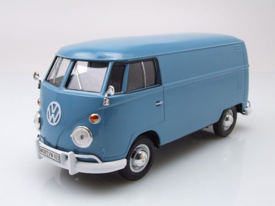 VW T1 Bus Kastenwagen blau Modellauto 1:24 Motormax