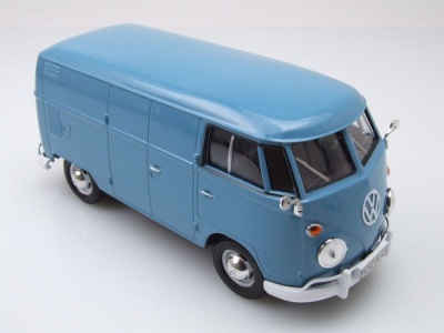 VW T1 Bus Kastenwagen blau Modellauto 1:24 Motormax