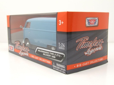 VW T1 Bus Kastenwagen blau Modellauto 1:24 Motormax