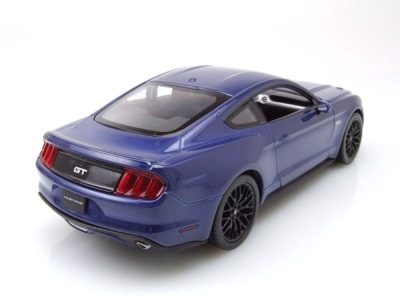 Ford Mustang GT 2015 blau metallic Modellauto 1:24 Welly