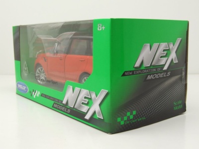 Land Rover Range Rover Sport 2015 orange schwarz Modellauto 1:24 Welly