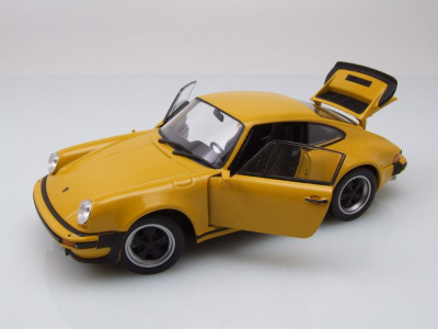 Porsche 911 (930) Turbo 3.0 1974 gelb Modellauto 1:24 Welly