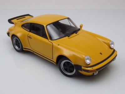 Porsche 911 (930) Turbo 3.0 1974 gelb Modellauto 1:24 Welly