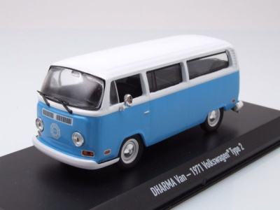 VW T2 Bus 1971 blau weiß Dharma Van Lost Modellauto...