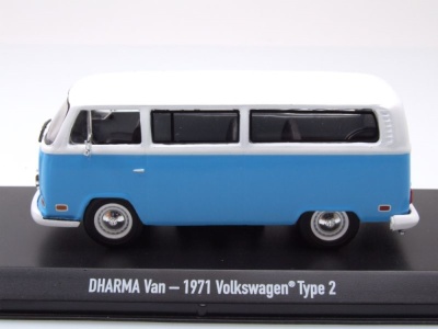 VW T2 Bus 1971 blau weiß Dharma Van Lost Modellauto 1:43 Greenlight Collectibles