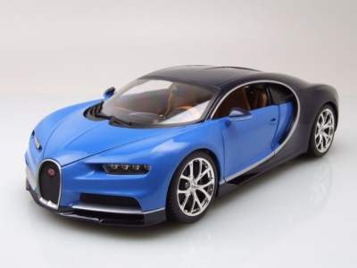 Bugatti Chiron 2016 blau dunkelblau Modellauto 1:18 Bburago
