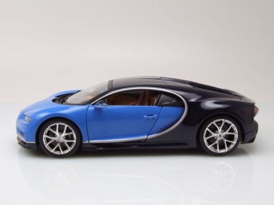 Bugatti Chiron 2016 blau dunkelblau Modellauto 1:18 Bburago