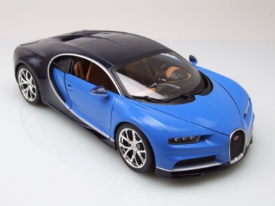 Bugatti Chiron 2016 blau dunkelblau Modellauto 1:18 Bburago