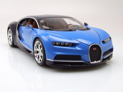 Bugatti Chiron 2016 blau dunkelblau Modellauto 1:18 Bburago